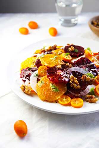 Citrus salad with fennel and walnuts