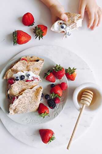 Poppyseed Crepes with Fresh Berries