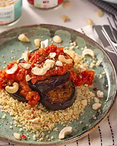 Grilled Eggplant and Mediterranean Couscous