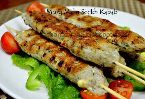 Murg Malai Seekh Kabab | Creamy Chicken Mince Kababs