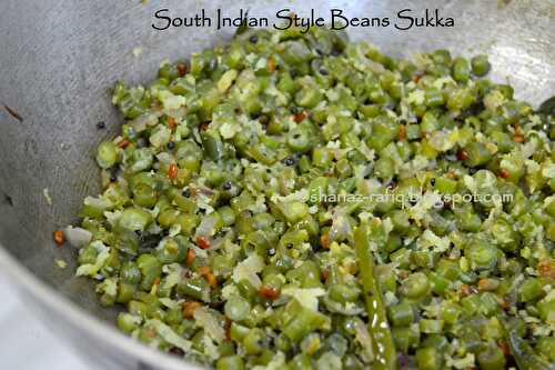 South Indian Style Beans Stir Fry | Beans Sukka