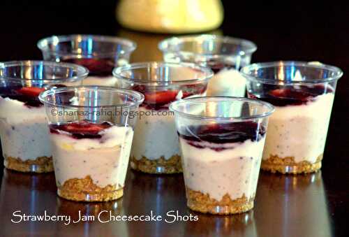 Strawberry Jam Cheesecake Shots