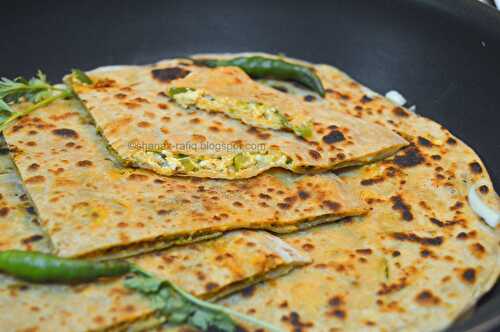 Paneer and Capsicum Paratha
