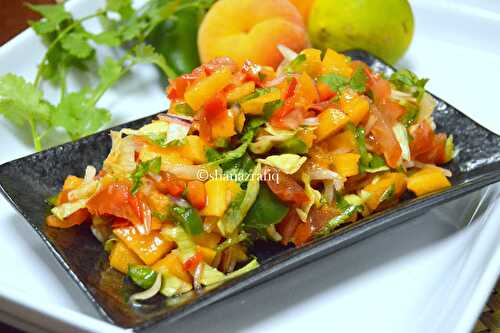 Peach Salad ~ Indian Style Spicy Peach Salad
