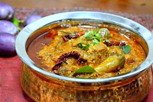 Achari Baingan Gosht ~ Pickle Style Mutton Brinjal Curry