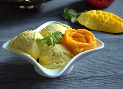 No-Churn Home-made Mango Ice-Cream