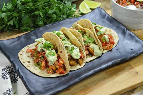 Chicken Tacos with Whole Wheat Flour Tortilla
