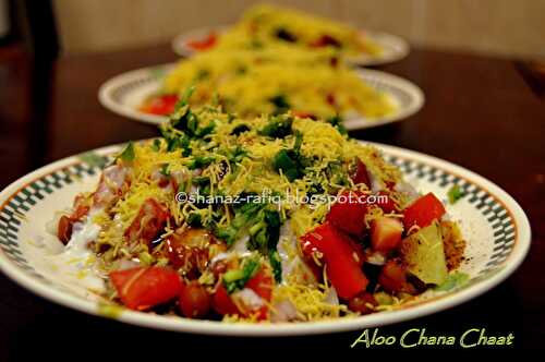 Aloo Chana Chaat (Chick pea and Potato Snack)