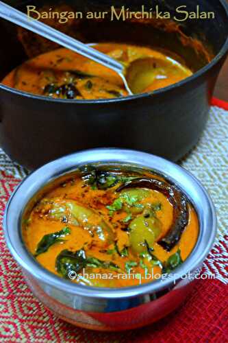 Baingan aur Mirchi ka Salan | Brinjal & Chili Curry