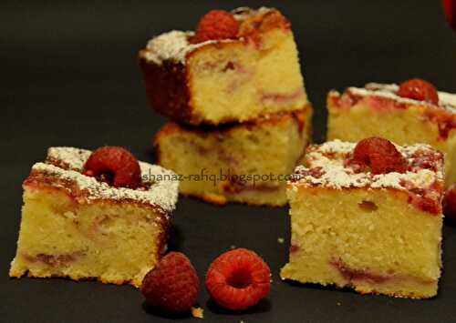Cream Cheese & Raspberry Swirl Cake