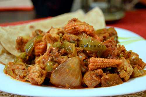 Dhabe ki Sabzi | Spicy Stir fried vegetables