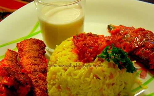 Khichdi with Coconut Milk and Fish