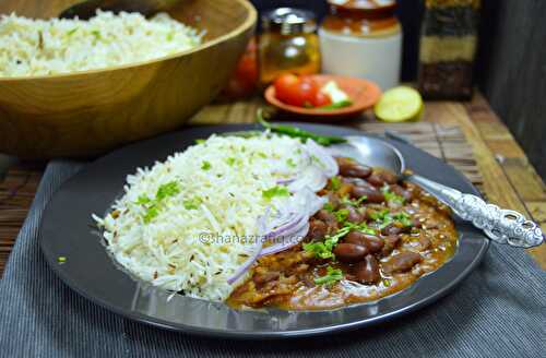 Rajma Chawal | Red kidney Bean Curry with Rice