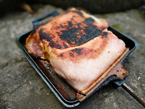 Bacon Wrapped Halloumi and Chorizo Sandwich