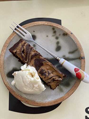 Brownies with a Biscoff Swirl