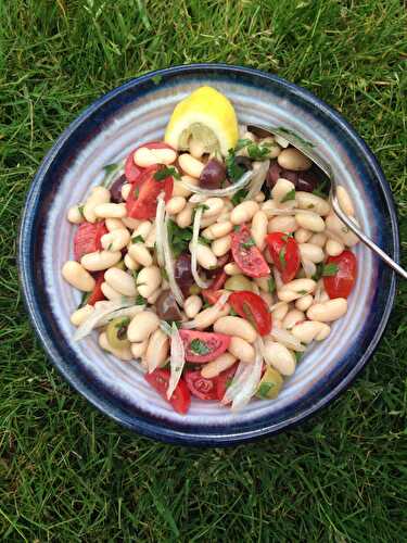 Cannellini bean and olive salad