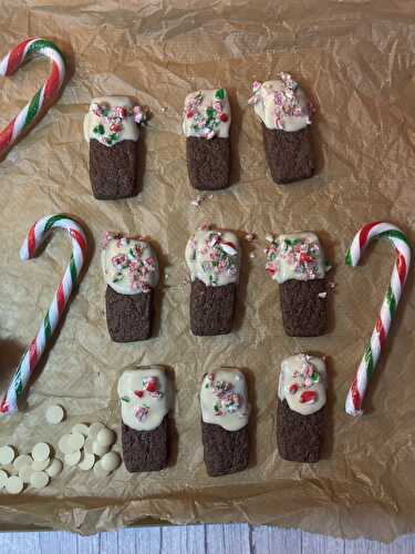 Chocolate and Candy Cane Biscuits