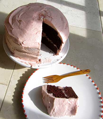 Chocolate and strawberry cake