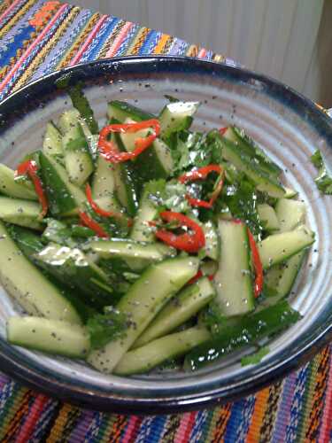 Cucumber and Poppy Seed Salad