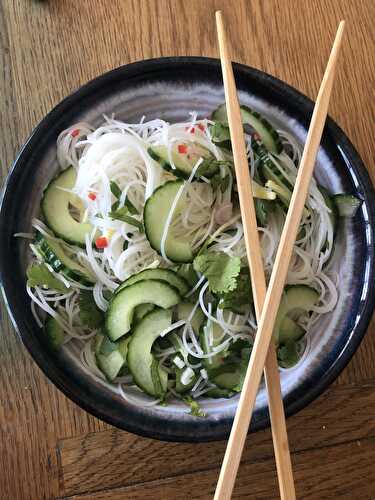 Cucumber and Rice Noodle Salad