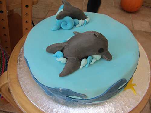 Dolphin Themed Birthday Cake