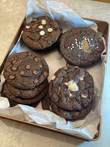 Homemade chocolate cookie selection box