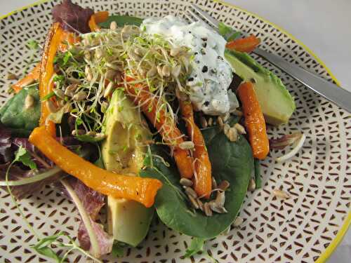 Roasted Carrot and Avocado Salad