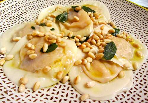 Squash Ravioli with Sage Oil and Pine Nuts