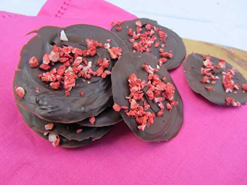 Strawberry and Rose Chocolate Discs