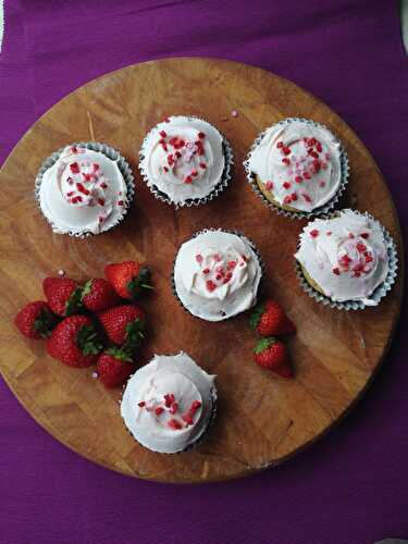Stunning strawberry cupcakes