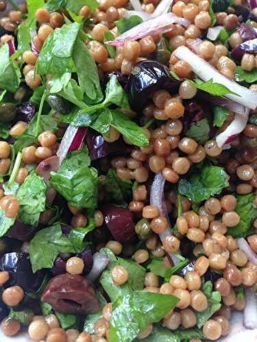 Tapenade couscous salad
