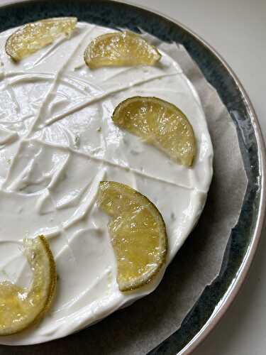 Lime and ginger cheesecake