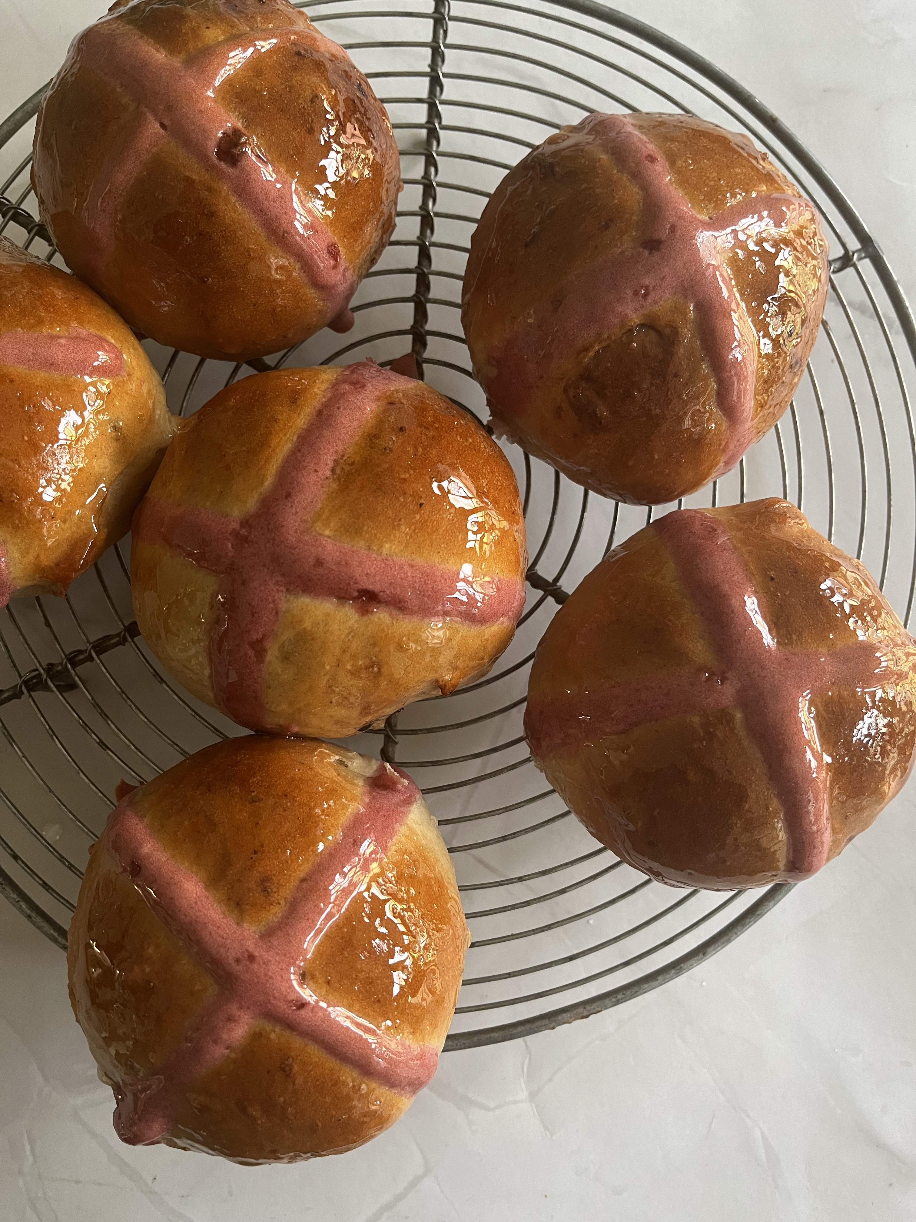Very Berry Vegan Hot Cross Buns