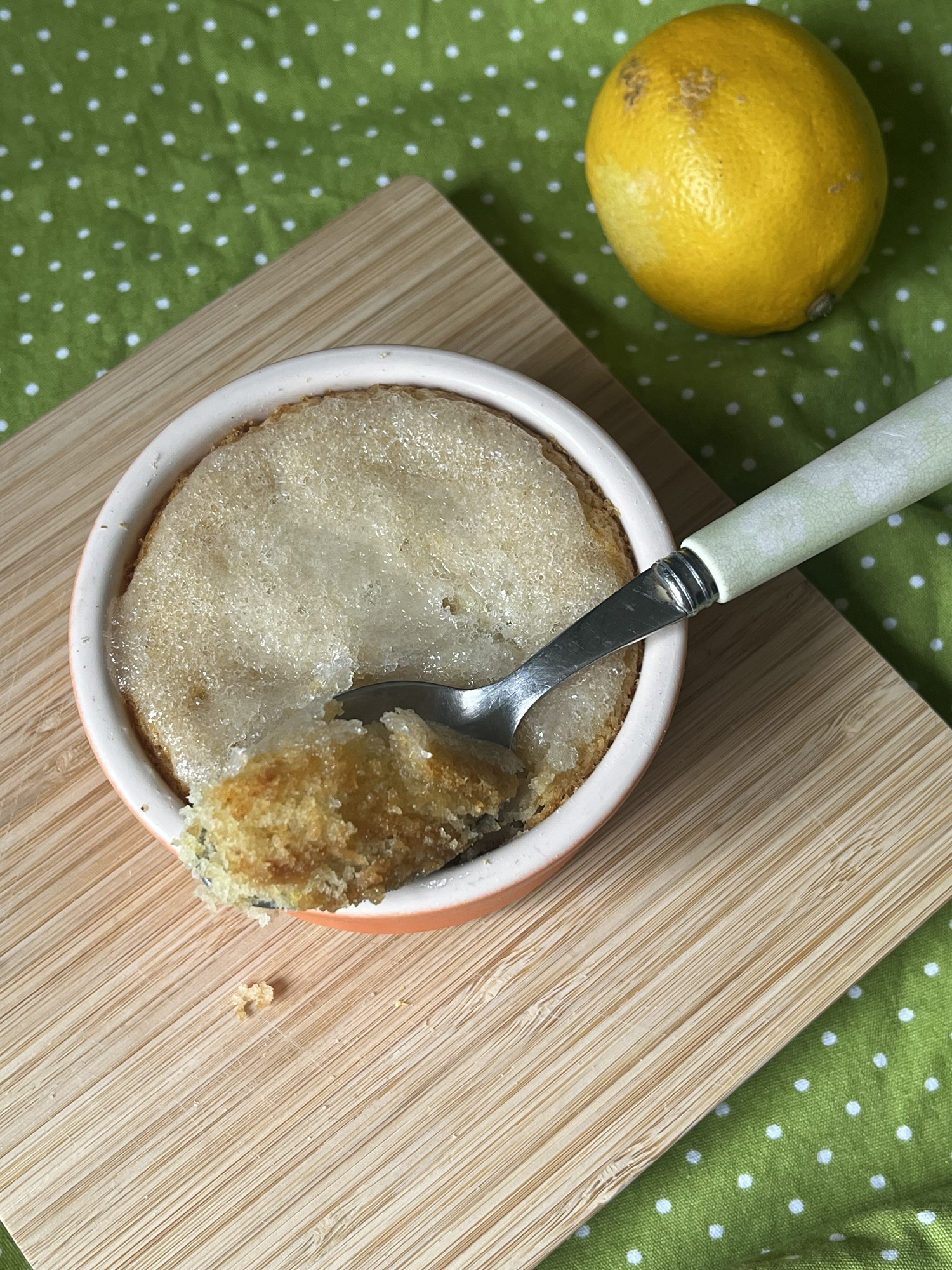Lemon Drizzle Cake for One - vegan recipe