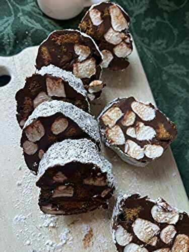 Vegan Chocolate S'mores Salami