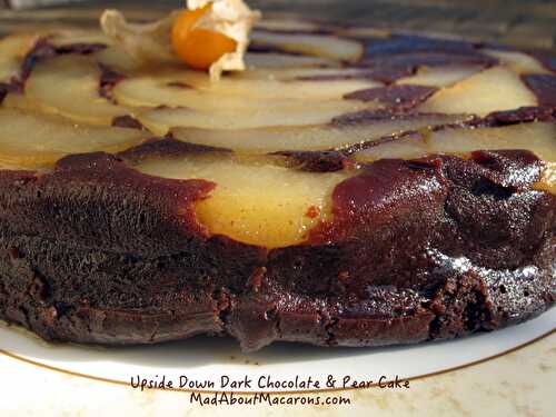 Upside-Down Dark Chocolate Pear Cake
