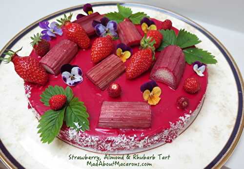 Strawberry, Almond & Rhubarb Tart