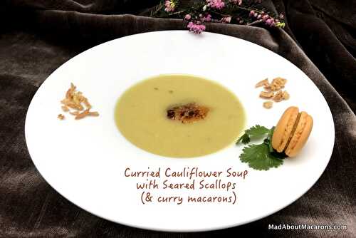 Curried Cauliflower Soup with Seared Scallops