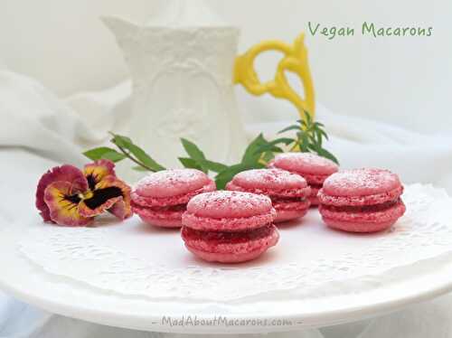 Raspberry Vegan Macarons