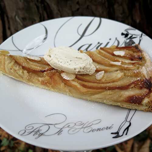 Quick French Apple Tart with Calvados Cream