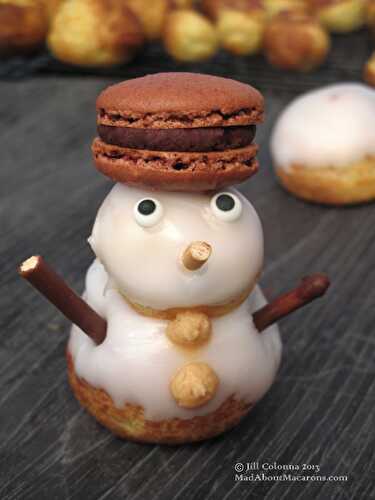 How to Make a French Religieuse or a Scottish Mac Snowman - Mad about Macarons