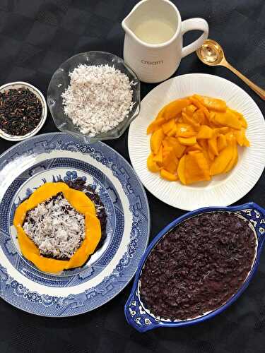 Mango Coconut Sticky Black Rice Porridge