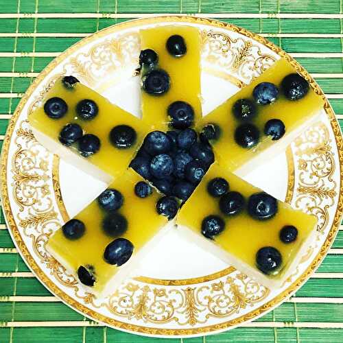 Pineapple and Blue Berry Rice Phirni Pannacotta