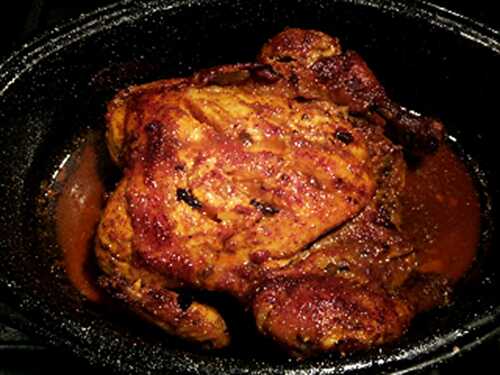 Roast Chicken Zafrani (Saffron Flavoured Chicken Roast)