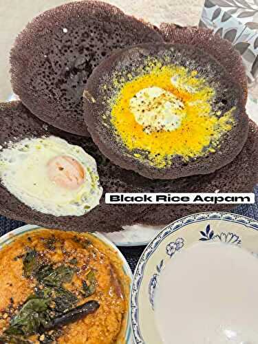 Black Rice Aapam (black rice hopper)