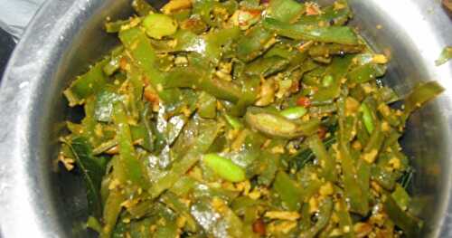 Avarakkai Poondu Curry - Broad Beans Garlic curry for Lactating mothers - Diabetic Recipes 