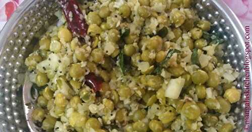 Green Peas Sundal | Pachai Pattani Sundal | Navaratri Sundal Recipes