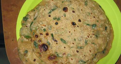 Healthy Methi Paratha - Fenugreek leaves stuffed Paratha - Venthaya Keerai Paratha - Diabetic diet Recipe