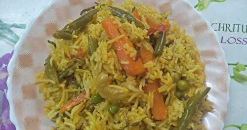 Hotel Style Mixed Vegetable Biryani - Diwali Special Vegetable Biryani - Traditional Authentic South Indian Veg. Biryani Recipe