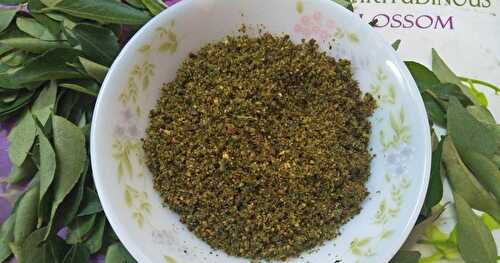 Karuveppilai podi in Traditional Style - Homemade Curry Leaves Powder